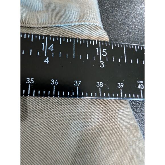 Old Navy Women's Size Medium Pencil Skirt Cotton blend Ruffle khaki Olive Green - Picture 10 of 11